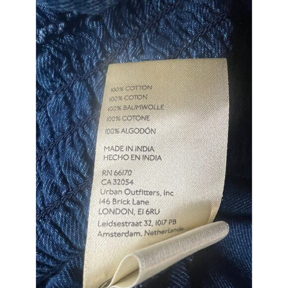 New Anthropologie Pilcro Smocked Jumpsuit Size Small Wide Leg Blue - Picture 10 of 11